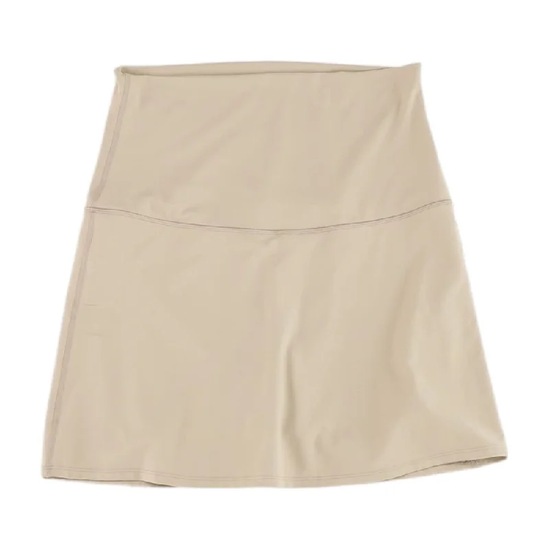 Brown Solid Skort Skirt