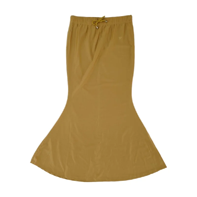 Gold Solid Midi Skirt