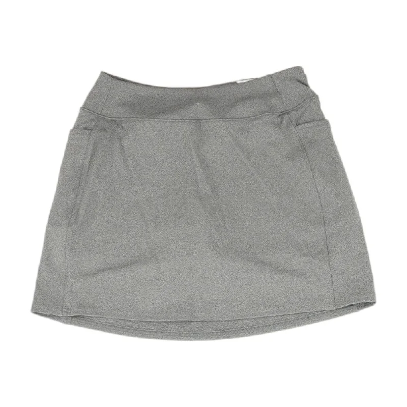 Gray Solid Skort Skirt