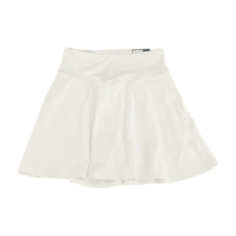 White Solid Skort Skirt