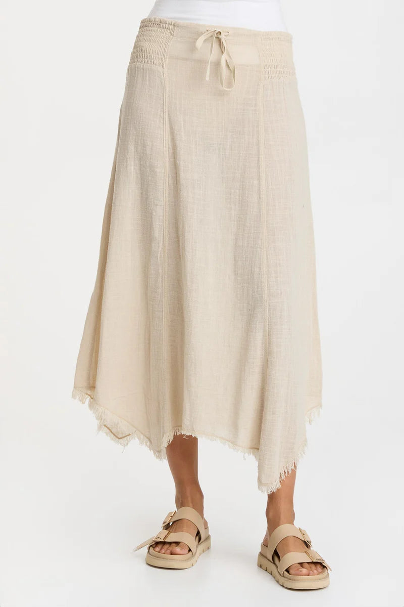 Zuri Gauze Skirt - Cremini