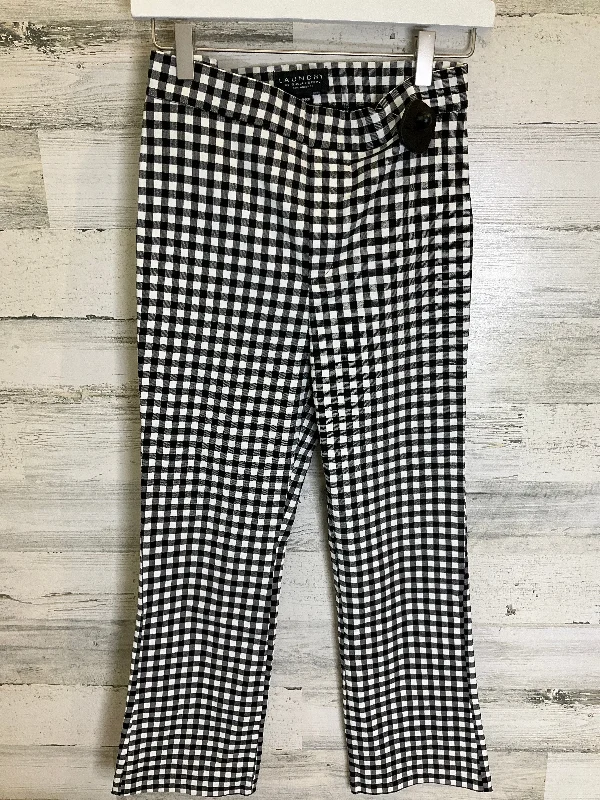 Black & White Pants Cropped Shelli Segal, Size S