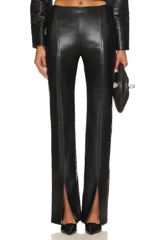 Faux Leather Tavira Pants In Black