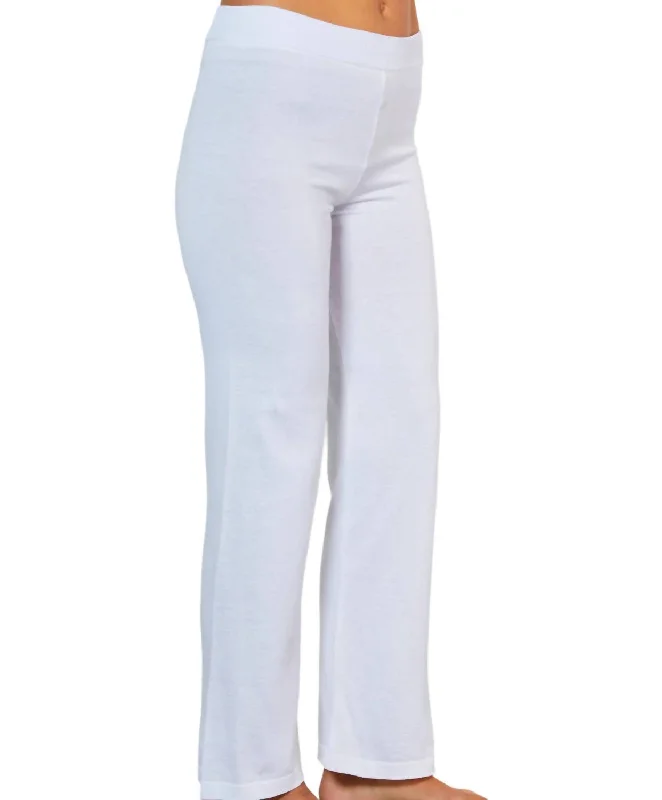 Knit Pants In White