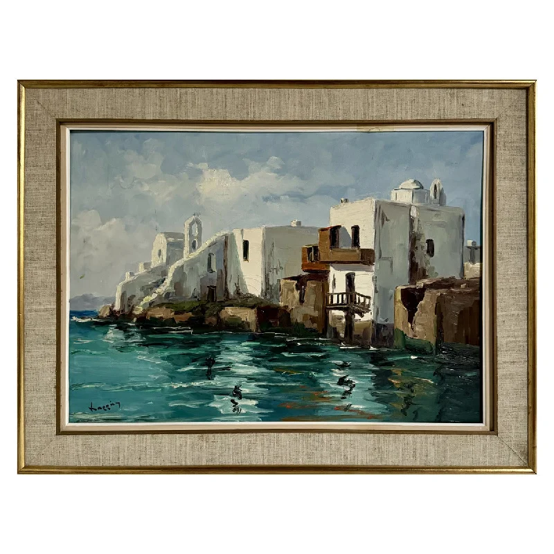 "Mediterranean Village" Signed