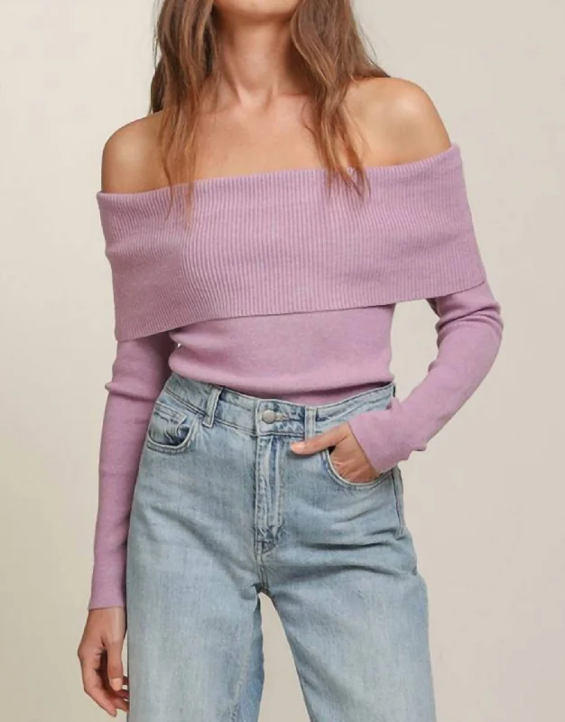 Heart Struck Sweater In Lilac