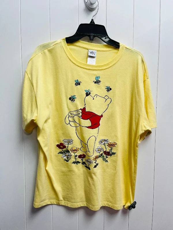 Top Short Sleeve Basic By Disney Store In Red & Yellow, Size: Xl