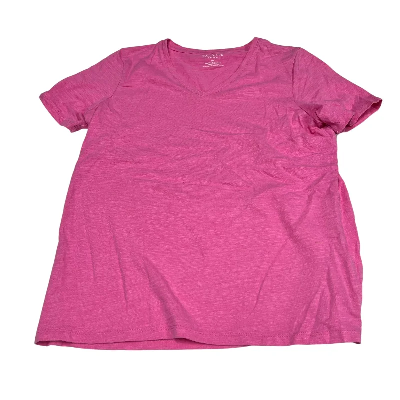 Top Short Sleeve Basic By Talbots In Pink, Size: Petite  M