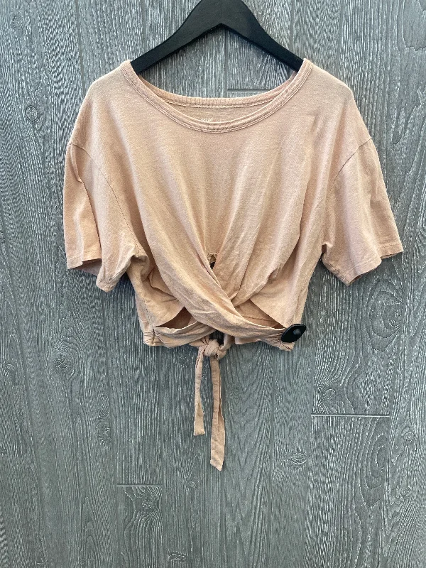 Top Short Sleeve By Aerie In Pink, Size: M