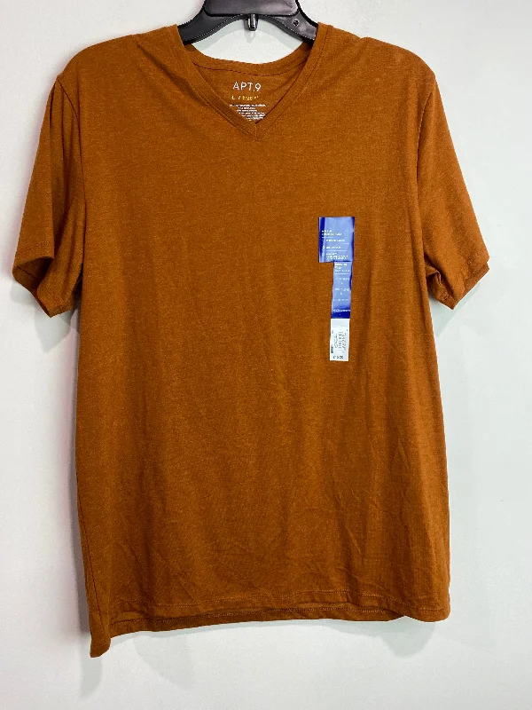 Top Short Sleeve By Apt 9 In Brown, Size: L