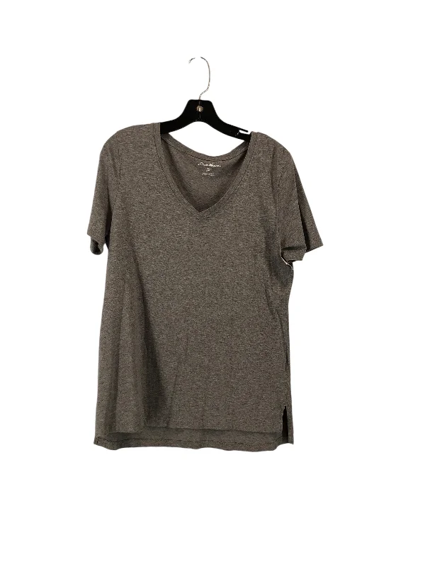 Top Short Sleeve By Eddie Bauer In Grey, Size: M