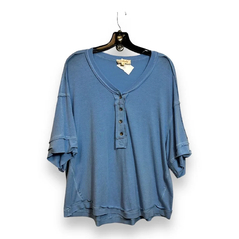 Top Short Sleeve By Listicle In Periwinkle, Size: L