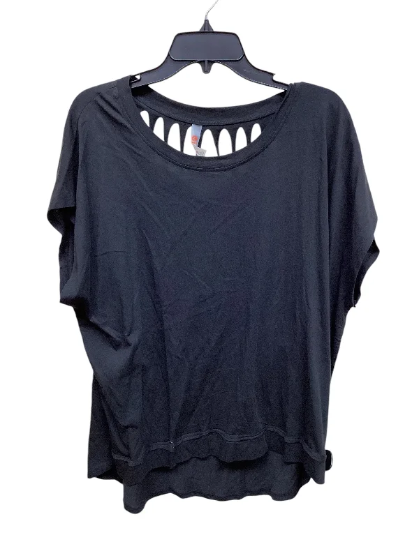 Top Short Sleeve By Mono B In Black, Size: 2x