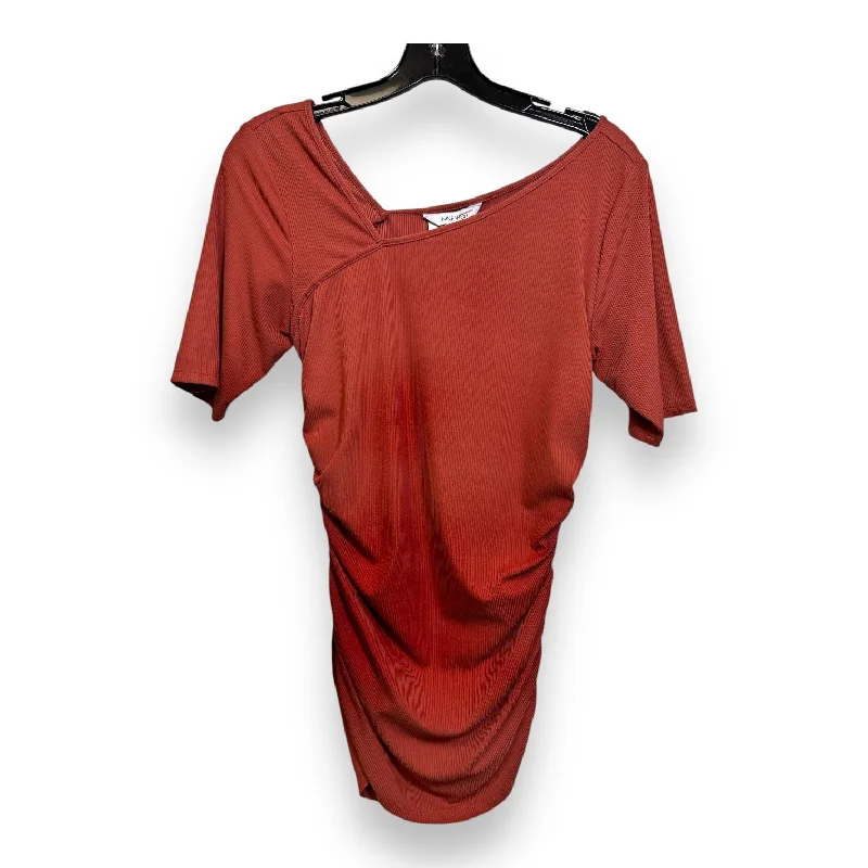 Top Short Sleeve By Nine West Apparel In Terracotta, Size: M