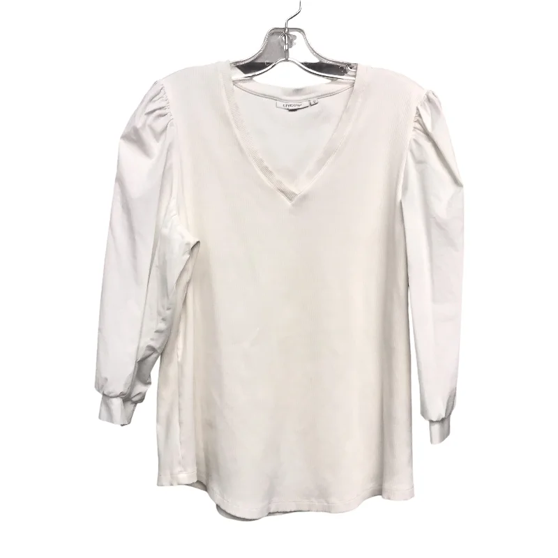 Top 3/4 sleeve By Chicos In White, Size:Xl